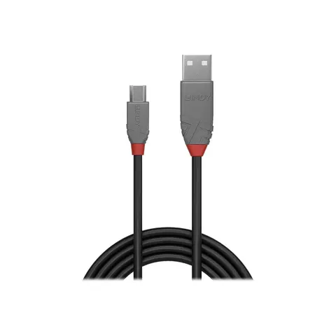 LINDY 3m USB 2.0 A/Micro-B Anthra Line – Schwarz – Bild 3