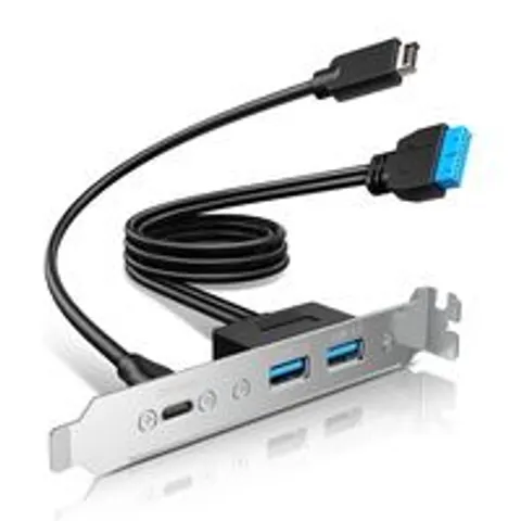 GRAUGEAR Multi PCI Blende 1x USB-C, 2x USB-A – Bild 3