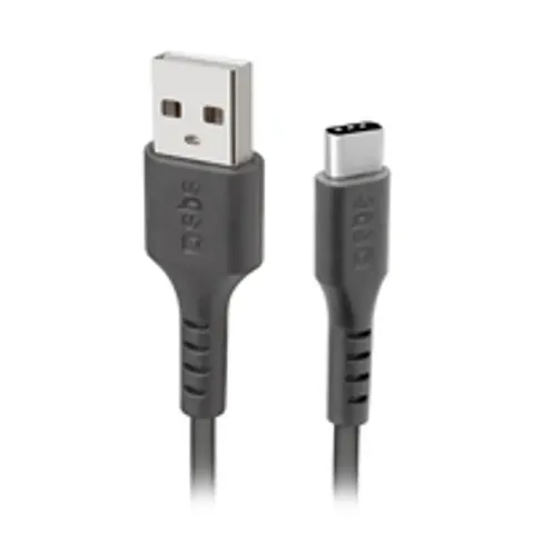 Daten- und Ladekabel, USB-A auf USB-C, 2 m, Schwarz – Bild 2