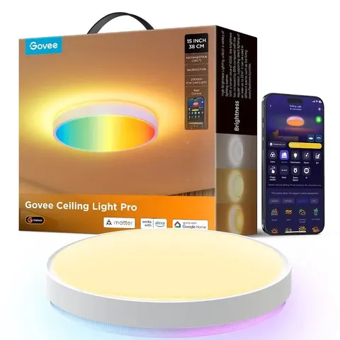 Govee Celling Light Pro 38 cm Deckenleuchte – Weiß – Bild 2