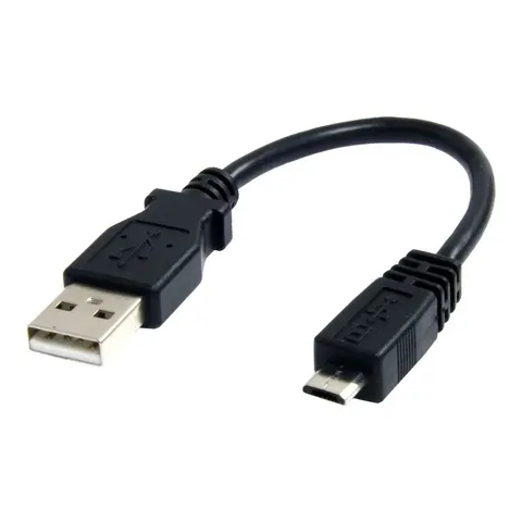STARTECH 6in USB A to Micro B USB Cable – Schwarz – Bild 2