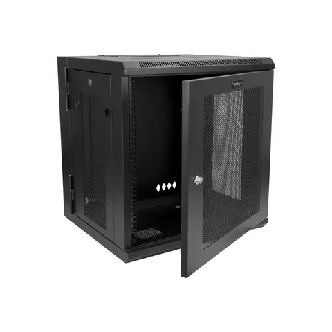 StarTech.com 12U 19" Wall Mount Network Cabinet, 20" Deep 4 Post Hinged Locking IT Computer Equipment Enclosure with Shelf, Flexible Vented Switch Depth Data Ra – Bild 2