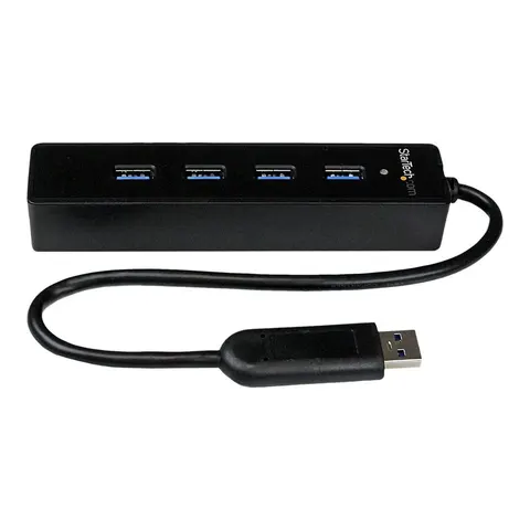 STARTECH 4 Port Portable USB 3.0 Hub – Schwarz – Bild 3