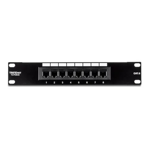 TRENDnet Patchpanel 8-Port Cat6 ungeschirmt (10" wide) – Bild 2