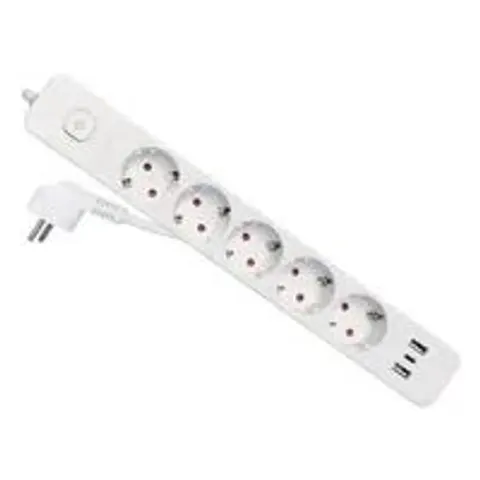 Equip Steckdosenleiste 5xSchuko/2xUSBA/USBC+Switch ÜSS Pla. – Bild 2