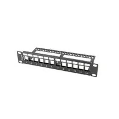 LANBERG 10" Patchpanel Blank 1U 12-Port Keystone Organizer s – Bild 2