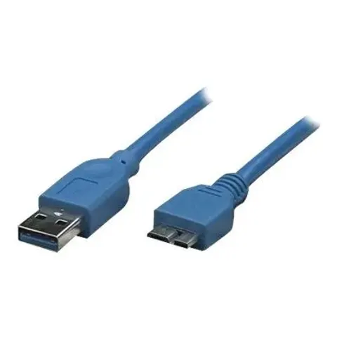 USB3.0 Anschlusskabel Stecker Typ A -, Stecker Micro B, Blau 2 m – Bild 2