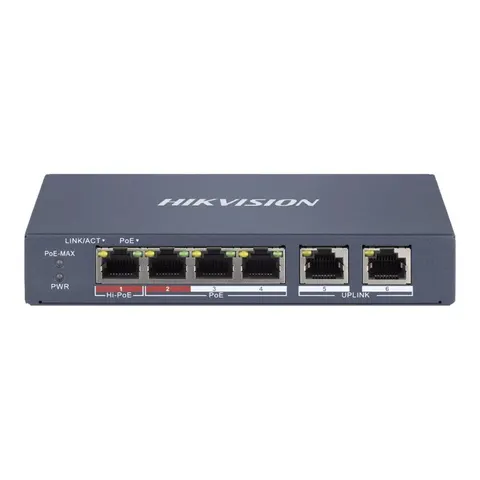 Hikvision DS-3E1106HP-EI - Switch - Smart - 3 x 10/100 (PoE+) – Bild 2