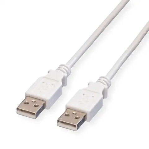 VALUE USB 2.0 Kabel, Typ A-A, weiß, 1,8 m – Bild 2