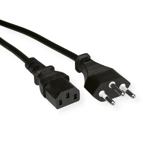 VALUE Netzkabel T12 auf C13, schwarz, 3 m – Bild 2