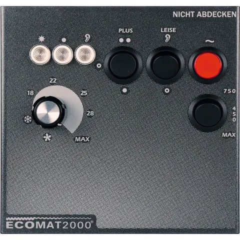 Heizlüfter "Ecovoss Ecomat 2000 Select 1800 W", schwarz, B:14,5cm H:18cm T:14cm, Heizstrahler, Heizlüfter schwarz Einheitsgröße – Bild 2