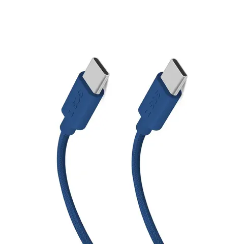 USB-C - USB-C-Textilkabel mit Kabelhalter, 1,5 Meter (TECABLETISSUETCCB) – Bild 2