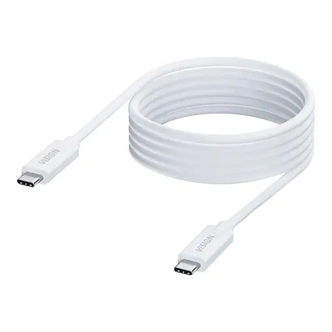 TECH DATA Vision - USB-Kabel - USB-C (M) zu USB-C (M) weiß – Bild 2