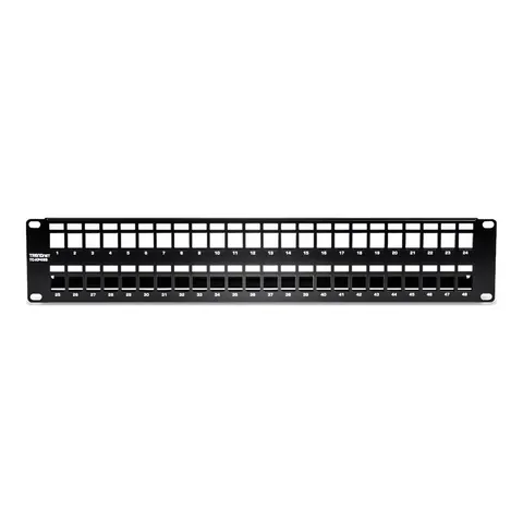 TRENDnet Patchpanel 48-Port leer Keystone geschirmt 19" 2U – Bild 2