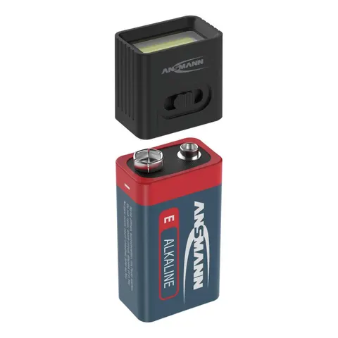 ANSMANN Mini-LED-Leuchte ACTION mit 9V Batterie, schwarz – Bild 3
