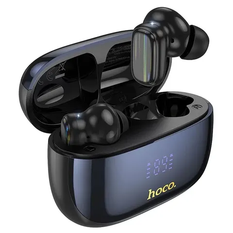 Handsfree Bluetooth HOCO EQ20, TWS, ANC, MultiPoint, Schwarz – Bild 2