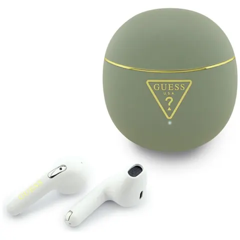 Handsfree Bluetooth Guess Script Print, TWS, Khaki – Braun – Bild 2