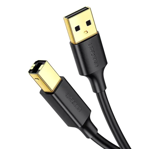 Drucker Kabel UGREEN US135, USB-A - USB-B, 2m, Schwarz – Bild 2