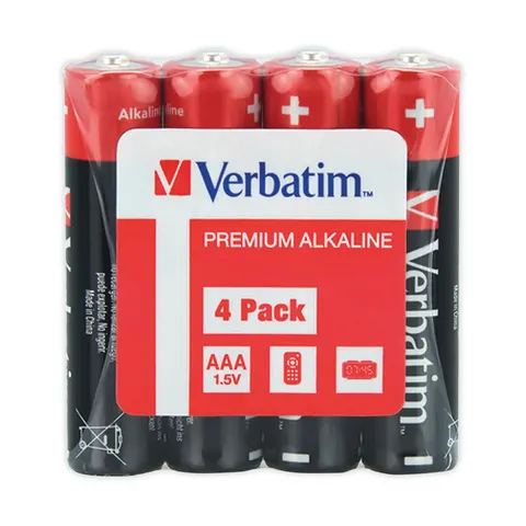 Verbatim ALKALINE BATTERY AAA 4 PACK (SHRINK WRAP) – Bild 2