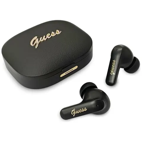 Handsfree Bluetooth Guess Script Metal Logo, TWS, Schwarz – Bild 2