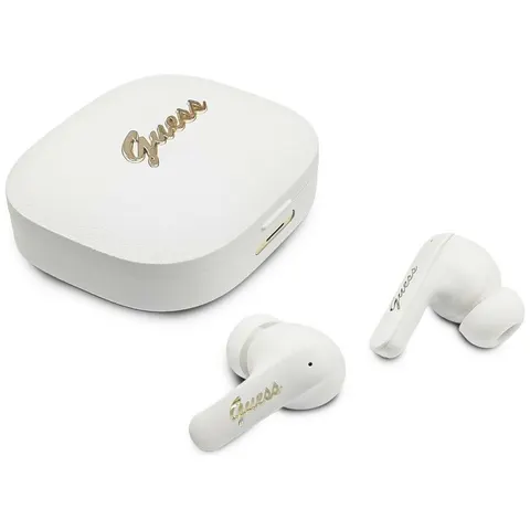 Handsfree Bluetooth Guess Script Metal Logo, TWS, Weiß – Bild 2