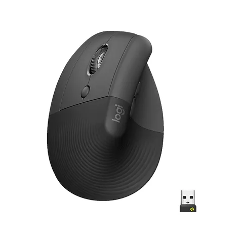 Logitech Lift Left Vertical Ergonomic mouse – Grau – Bild 2