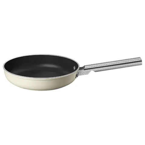 Smeg FPF2402CRM 50' Style Bratpfanne (Edelstahl, passend für alle Herdarten, 24 cm, PFAS-frei) – Creme – Bild 2