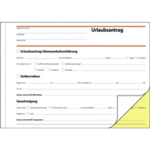 sigel Formularbuch , Urlaubsantrag, , A5 quer, SD – Bild 2