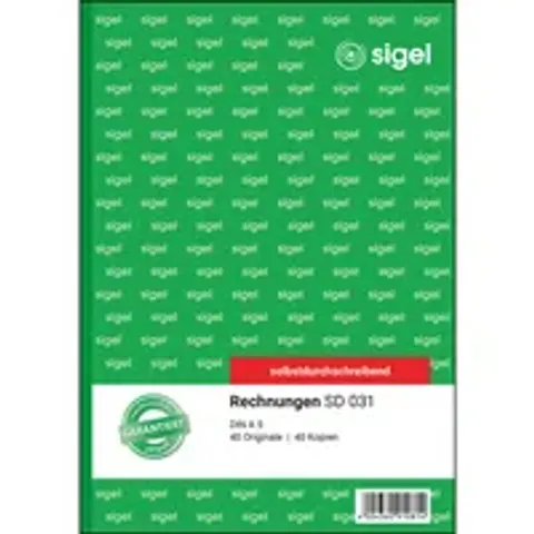 sigel Formularbuch , Rechnung, , A5, 2 x 40 Blatt, SD – Bild 2