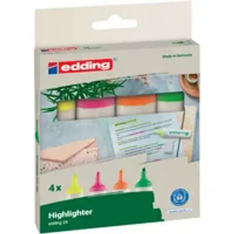 edding Highlighter 24 EcoLine Textmarker farbsortiert, 4 St. – Bild 3
