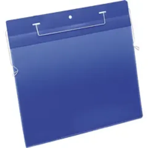 DURABLE Drahtbügeltasche, A4 quer, blau – Bild 2