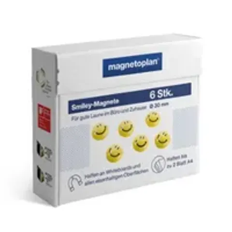 magnetoplan Haftmagnet , Smiley, , Durchmesser: 30 mm – Bild 2