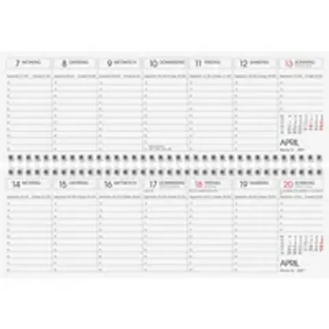 Glocken Tischkalender , Querterminbuch, , 2027, rot – Bild 2