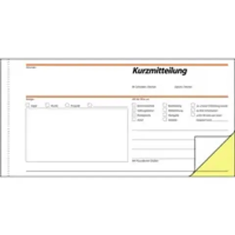 sigel Formularbuch , Kurzmitteilung, , 1/3 A4 quer, SD – Bild 2