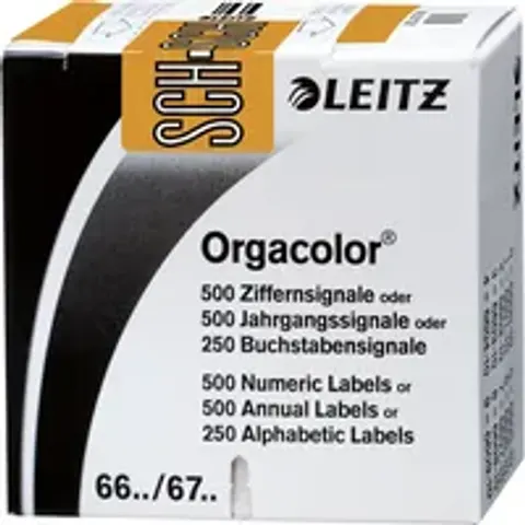 LEITZ Buchstabensignal Orgacolor , SCH, , auf Rolle, hellbraun – Bild 2