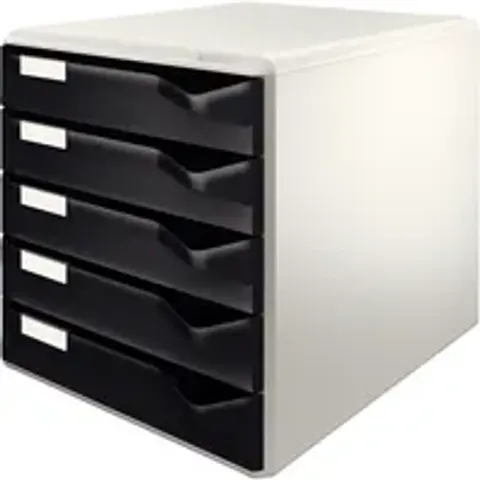 LEITZ Schubladenbox Post-Set, 5 Schübe, lichtgrau/schwarz – Bild 2