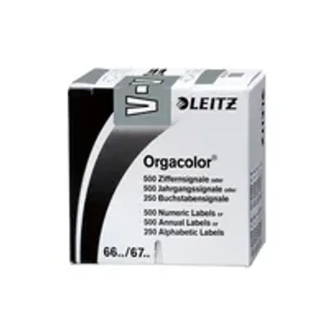 LEITZ Buchstabensignal Orgacolor , V, , auf Rolle, grau – Bild 2