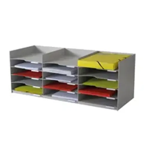 PAPERFLOW Sortierstation Formularbox, 15 Fächer, grau – 53502 – Bild 2