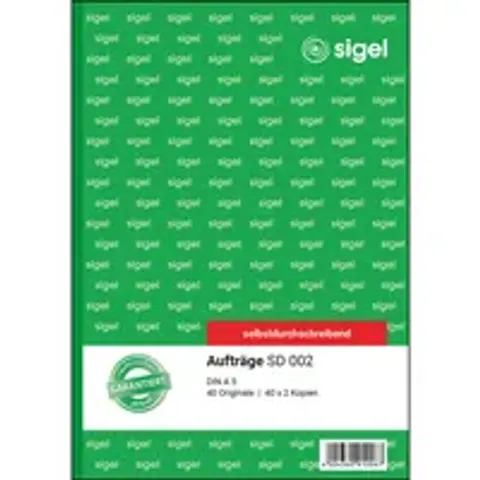 sigel Formularbuch , Auftrag, , A5, 3 x 40 Blatt, SD – Bild 2
