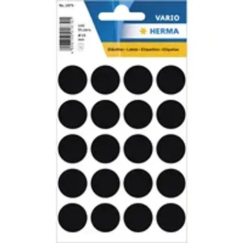 HERMA Markierungspunkte, Durchmesser: 19 mm, schwarz – Bild 2
