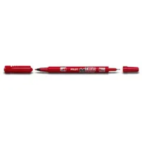 PILOT Permanent-Marker Twin Marker, extra fein, rot – Bild 2