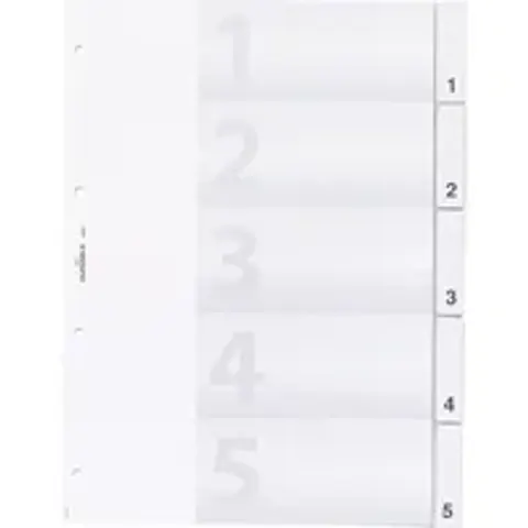 DURABLE Ordnerregister Vollformat 1-5 transparent - 1 Satz – Bild 2