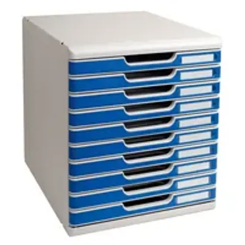 EXACOMPTA Schubladenbox MODULO A4, 10 Schübe, blau – Bild 2