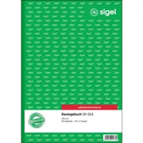 sigel Formularbuch , Bautagebuch, , A4, 3 x 40 Blatt, SD – Bild 2