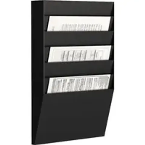 PAPERFLOW Wand-Sortiertafel 6 Fächer, A4 quer, schwarz – Bild 2