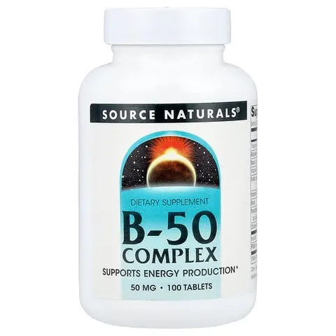 Source Naturals B-50 Complex 50mg - 100 Tablets – image 2