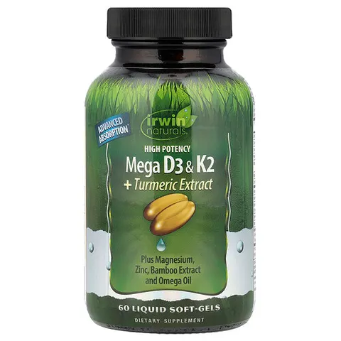 Irwin Naturals, High Potency D3 & K2 Complex, 60 Liquid Soft-Gels – image 2