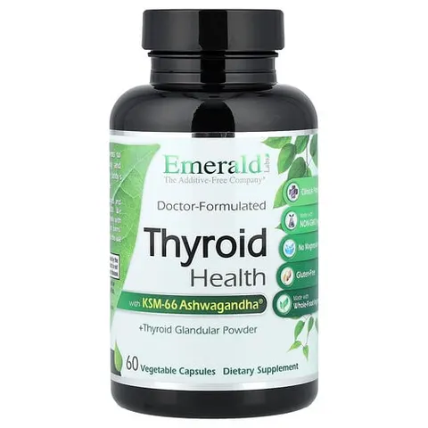 Emerald Laboratories, Thyroid Health, 60 Vegetable Capsules – image 2