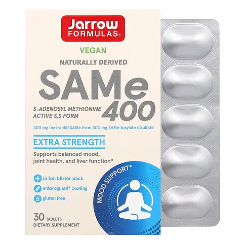 Jarrow Formulas SAMe 400mg Enteric-Coated - 30 Tablets – image 2