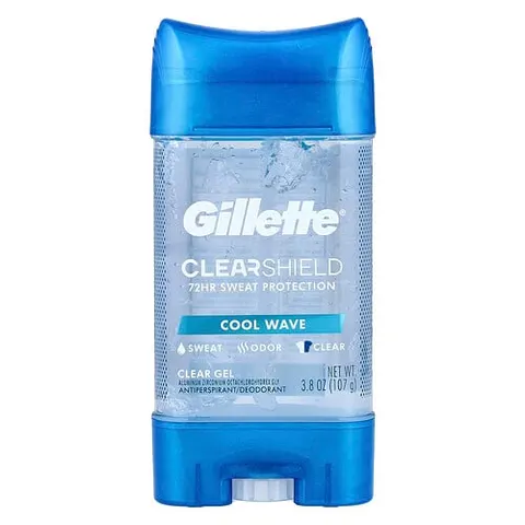Gillette, Clear Shield, Antiperspirant Deodorant, Clear Gel, Cool Wave, 3.8 oz (107 g) – image 2